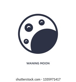 waning moon isolated icon. Simple element illustration from weather concept. waning moon editable logo symbol design on white background. Can be use for web and mobile.