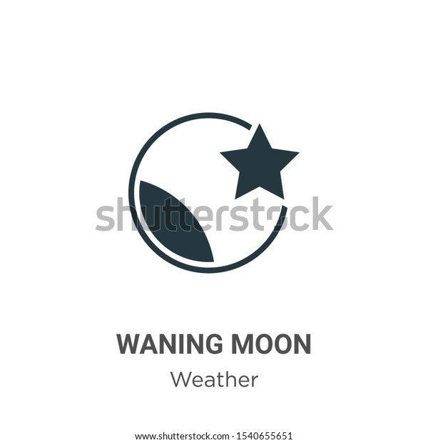 Waning moon vector icon on white\
background. Flat vector waning moon icon symbol sign from modern\
weather collection for mobile concept and web apps\
design.