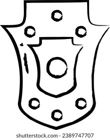 Wankel Shield hand drawn vector illustrations