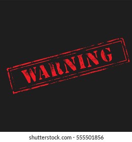'WANNING ' rubber stamp