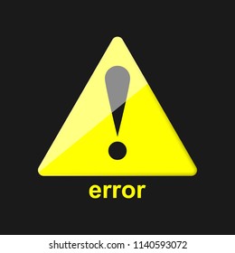 Wanrning sign vector illustration. Triangle notification icon.