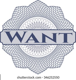 Want abstract linear rosette
