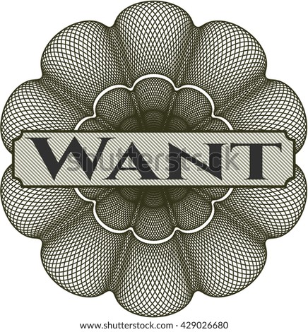 Want abstract linear rosette