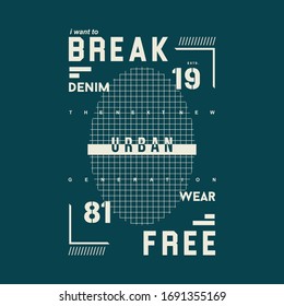 i want to break free design graphic vector illustration good for t shirt print