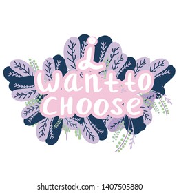 I want to choose poster with typography. LGBT, equality, woman's choice web banner. Male and female symbols doodle. lesbian and gay couple sign vector illustration