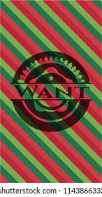 Want christmas badge.