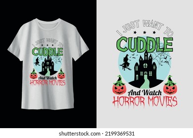 want to cuddle halloween t-shirt design for couple