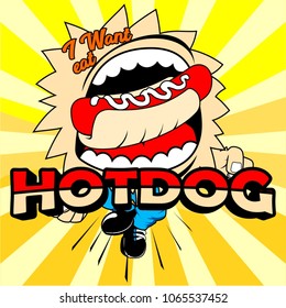 i want to eat hotdog