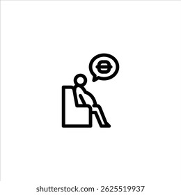 want to eat outline icon. figure obesity line art illustration.