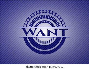 Want emblem with jean high quality background