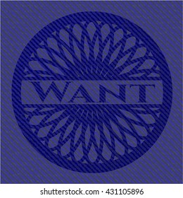 Quieres con textura jean