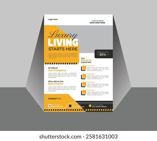 Want to promote your construction services effectively? This flyer template is the perfect tool!