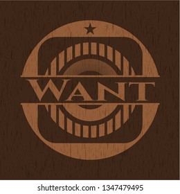 Want realistic wood emblem