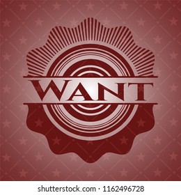 Want red emblem. Vintage.