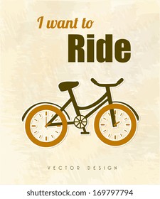 i want to ride over vintage background vector illustration 