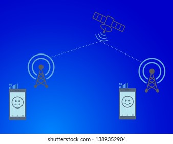 I want to see how mobile network connect each other. simple but modern. It can be used in a diagram. Vector illustration so you can use it everywhere.