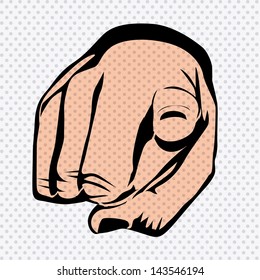 i want that over dotted background vector illustration