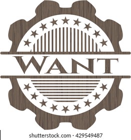 Want wood emblem. Vintage.