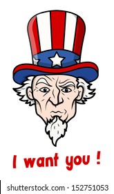 I want you - 4th of July Vector Illustration