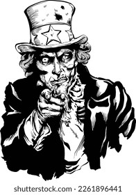 I want you for zombie apocalypse poster tattoo art black and white