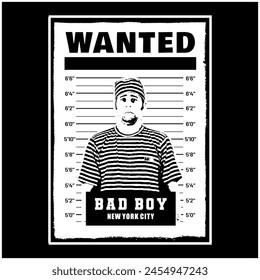 Wanted Bad Boy V107 Patch Streetwear, Urban, Luxury, Modern Design Patch Commercial Use