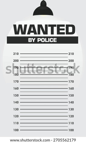 Wanted by police wall. vector