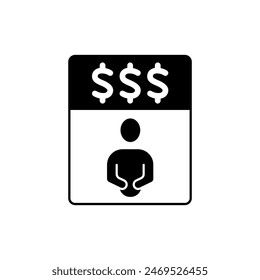 wanted concept line icon. Simple element illustration. wanted concept outline symbol design.
