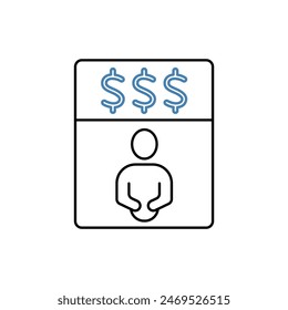 icono de línea de concepto deseado. Ilustración de elemento simple. Diseño de símbolo de esquema de concepto deseado.