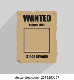 wanted dead or alive old and distressed looking poster