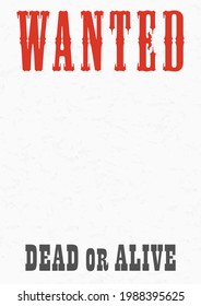 Wanted dead or alive placard blank template