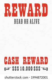 Wanted dead or alive placard blank template