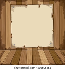 Wanted design over wooden background, vector illustration