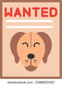 Wanted Flat Illustration Vector Design