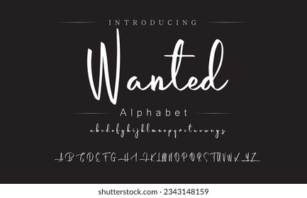  Wanted Font Handwritten Signature  Brush Font Type Font lettering handwritten