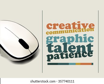 Wanted Graphic designer template for employer, job seeker. Graphic mouse