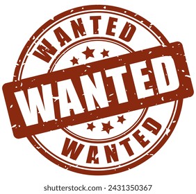 Wanted grunge rubber stamp isolated on white background