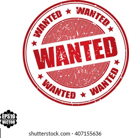 Wanted grunge stamp.Vector