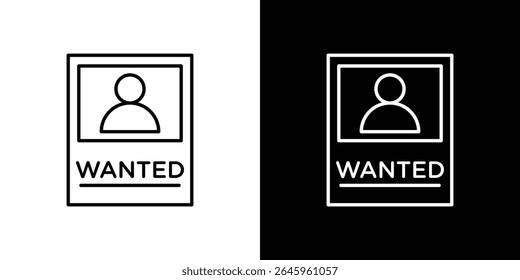 Wanted icon Flat style logo vector. perfect for UI designs