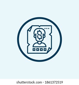 wanted icon isolated on white background from law and justice collection. wanted icon trendy and modern wanted symbol for logo, web, app,