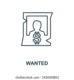 Wanted icon. Simple element from police collection. Creative Wanted icon for web design, templates, infographics and more