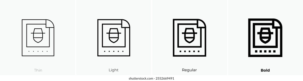 wanted icon. Thin, Light Regular And Bold style design isolated on white background