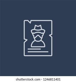 Wanted icon. Trendy flat vector Wanted icon on dark blue background from Desert  collection