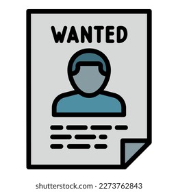 Wanted paper icon outline vector. Security gun. Element crime