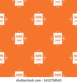 Wanted pattern vector orange for any web design best
