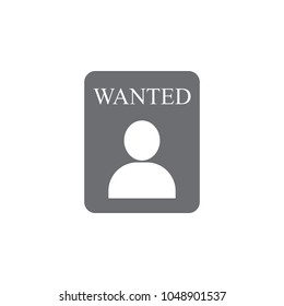 wanted person icon. Simple element illustration. wanted person symbol design template. Can be used for web and mobile on white background