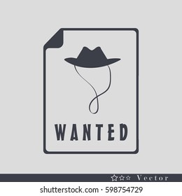 Wanted poster icon art.