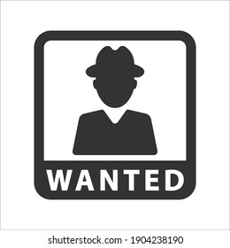 Wanted poster icon, Vector graphics