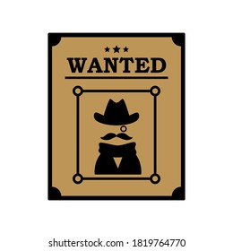 Gesuchtes Poster, Vektorgrafik. Ich wollte eine kriminelle Plakatsymbol.