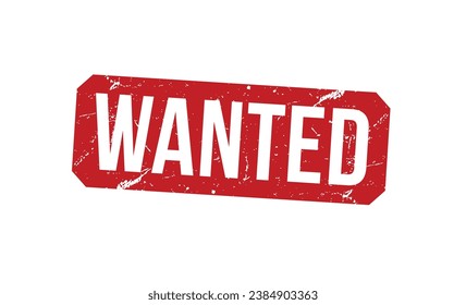 wanted red rubber stamp on white background. wanted Rubber Stamp.
