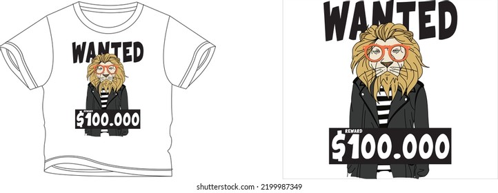 WANTED REWORD $100,000 t-shirt design background color is a white and t-shirt color is a white beautiful color and beautiful design
